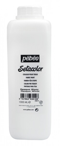 Barva na textil Pébéo Setacolor Opaque 1000 ml - bílá 10