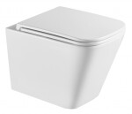 OLSEN SPA - Závěsné WC ORLO RIMLESS s FLAT sedátkem Soft-close OLKLT052E