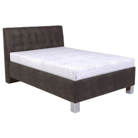 Čalouněná postel Victoria 140x200, šedá, bez matrace