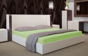 Dumdekorace Bavlněné zelené prostěradlo na postel cm