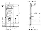GEBERIT - Duofix Předstěnová instalace pro závěsné WC, výška 1,14 m 111.794.00.2