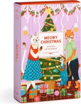 GALISON Puzzle Adventní kalendář Kočičí Vánoce
