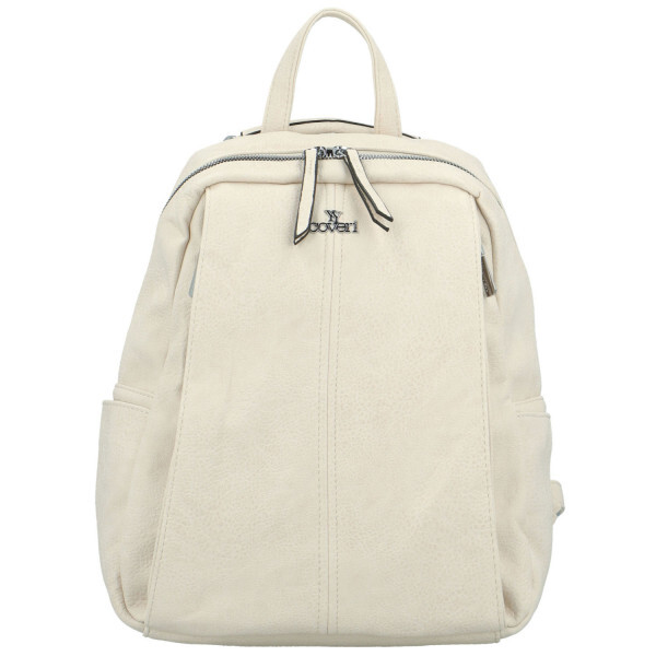 Stylový dámský koženkový kabelko/batoh Olívie, krémový