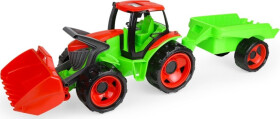 Traktor se lžící Giga Trucks s vlekem plast 62cm v krabici 72x40x28cm - Little Tikes