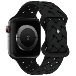 Beline Silicone Woven černá / Řemínek pro Apple Watch / 42/44/45/49mm / silikonový