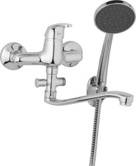 JB Sanitary Nástěnná umyvadlová a sprchová baterie SLIM, rozteč 150 mm, s příslušenstvím, S ramínko 300 mm A10 36 41