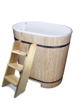Schůdky k ochlazovací kádi - celodřevěné smrk