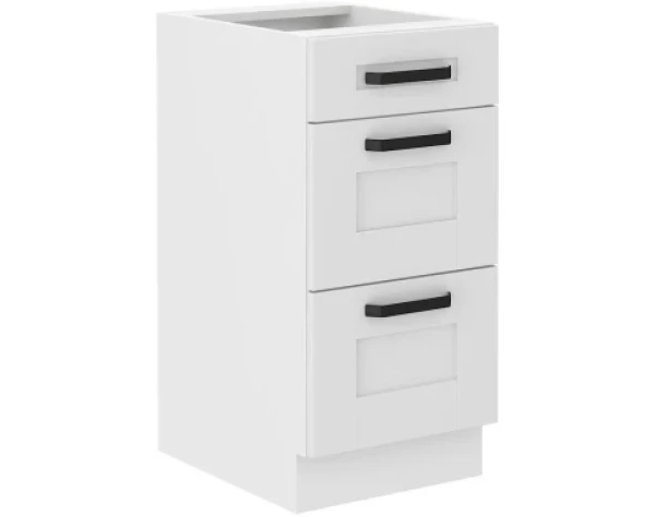 Dolní zásuvková kuchyňská skříňka Luna, 40 cm, bílá