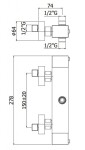 PAFFONI - Level Termostatická sprchová baterie, 2 výstupy, nerez LEQ269ST