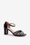 Sandály na podpatku 24SD98-6765 černé - Step in style 37