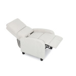 TV a relaxační křeslo, manuální polohování push back, potah manšestrová béžová látka