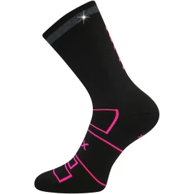 VOXX Ponožky sportovní REFLEXON s reflexním prvkem ČERNÉ s neon růžovou 35-38 125806
