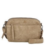 Semišová dámská crossbody kabelka Lory, béžová