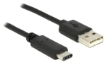DeLock černá / Kabel USB-C na USB-A / 1 m / USB 2.0 (83600)