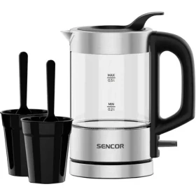 SENCOR SWK 160SS stříbrná / Cestovní rychlovarná konvice / 1100W / 0.5L (8590669385874)