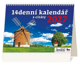 Kalendář stolní 2027 - 14denní s citáty