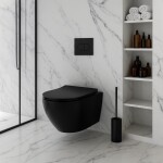 REA - Závěsná WC mísa Carlo Mini Tornado NF BLACK MATT REA-C3000