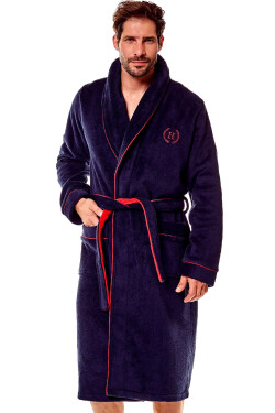 Pánský župan 36375 Got - Henderson tm.modro-červená XL
