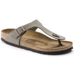 Grey-beige dámské žabky Birkenstock Gizeh Birko-Flor Nubuck Stone regular width (43391) dámské 41