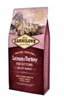 Carnilove Cat Salmon & Turkey for Kittens HG 6kg + Churu ZDARMA
