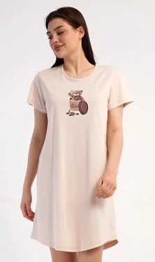 Dámská noční košile Vienetta Secret Méďa Coffee