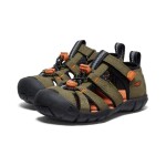 Chlapecké sandály KEEN SEACAMP II CNX dark olive/gold flame - 38