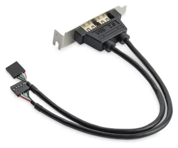 StarTech Slot Plate adaptér 2x USB-A šedá / Adaptér / IDC / USB 2.0 (USBPLATELP)