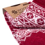 Charm Scandinavian Vlněné ponožky Red/Winter Patern no. 50 červená barva, textil