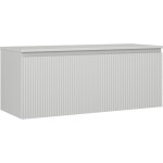 MEXEN/S - Rivel koupelnová skříňka pod umyvadlo 120 cm s deskou, 1 šuplík, reliéf , šedá mat 91A20-12047-1-BFC62
