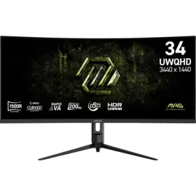 34" MSI MAG 342CQRFDE E20 černá / Herní monitor / UWQHD / VA / 200Hz / 0,5ms / 21:9 / HDMI+DP (9S6-3DB64H-090)