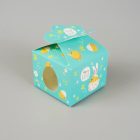 Cake star Velikonoční krabička tyrkysová 10x10x7,5cm