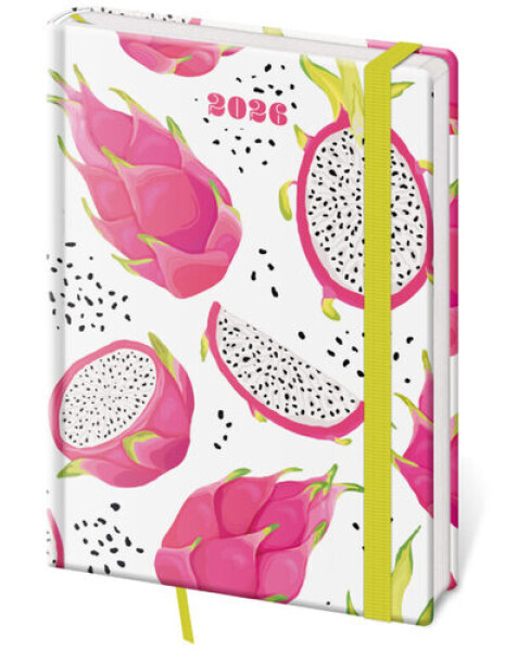 Diář 2026 týdenní A5 Vario - Pitaya s gumičkou