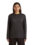 Unisex merino triko s dlouhým rukávem ICEBREAKER Unisex 150 Merino Stripe LS Tee, Before Dawn/Obsidian/S velikost: M