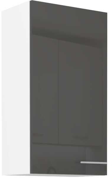 Horní skříňka Lara 50 G-90 1F Barva korpusu: Bílá, Barva dvířek: Šedý lesk