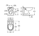 GROHE - Bau Ceramic Závěsné WC, Rimless, alpská bílá 112948SH00