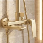 REA - Sprchový set Prime Brush Gold REA-P7624