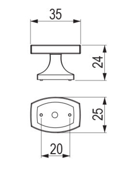 Tulip Nábytková knopka Menfi černá mat