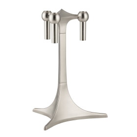 Stoff Nagel Designový svícen STOFF Nagel Stand Brushed Chrome, stříbrná barva, kov