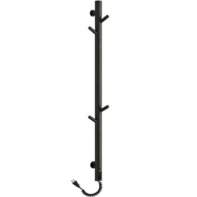 CERANO Elektrický sušák ručníků Ramus, s displejem - 160W - černá strukturovaná matná - 1400x30 mm