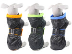 Coldy bunda pro psa s kapucí Barva: Černo-modrá, Délka zad (cm): 30, Obvod hrudníku: 26 - 40 cm