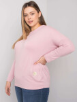 Prašně růžová halenka plus size velikosti s dlouhým rukávem od Paloma