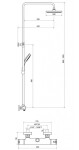 RAVAK - Termo Sprchový set s termostatem, 20 cm, 5 proudů, chrom X070058