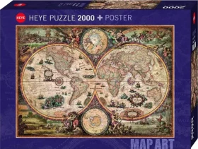 HEYE Puzzle Stará mapa světa