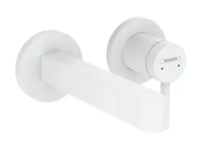 Hansgrohe Finoris - Umyvadlová baterie pod omítku | 2-otvorová instalace | EcoSmart | matná bílá (76051700)