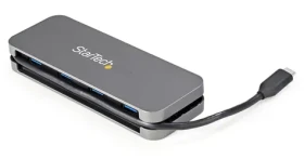 StarTech USB-C Hub 4 porty černá / Rozbočovač / 4x USB-A / USB 3.2 Gen 1 (5 Gb/s) / kabel 28 cm (HB30CM4AB)