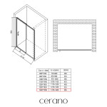 CERANO - Sprchové posuvné dveře Orlano L/P - 5 mm - chrom, transparentní sklo - 140x195 CER-8050BD74893