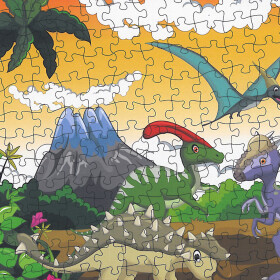 Puzzle Dinosauři 90x64 cm, 208 ks