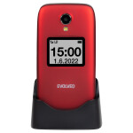 EVOLVEO EasyPhone FS + stojánek červená / 2.8" / 3MP / SOS / microSDHC (SGM EP-771-FSR)