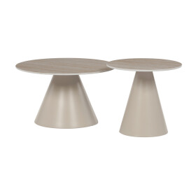 Konferenční stolek 70x70x41cm, keramika, travertin, CT-F4118 TRV