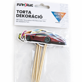 Dortisimo Zápich do dortu Sportovní auta (6 ks)